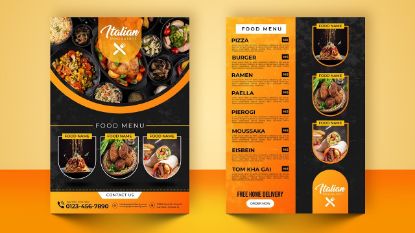 Picture of Custom Menu Design