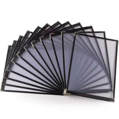 Picture of 10 Pack of Menu Covers - Single Page 2 View Fits 8.5 x 11 Inch Paper - Restaurant Menu Covers