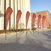 Picture of Beach Flag Feather Teardrop Banners Custom Graphic Printed Advertising Promotion Opening Celebration Outdoor Sport Club Using