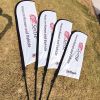 Picture of Beach Flag Feather Teardrop Banners Custom Graphic Printed Advertising Promotion Opening Celebration Outdoor Sport Club Using