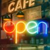 Picture of Colorful Lighted Sign LED Open Neon Light Decor Illuminated Letter Lights Battery/USB Powered Neon Light For Bar Coffee Shop
