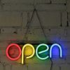 Picture of Colorful Lighted Sign LED Open Neon Light Decor Illuminated Letter Lights Battery/USB Powered Neon Light For Bar Coffee Shop