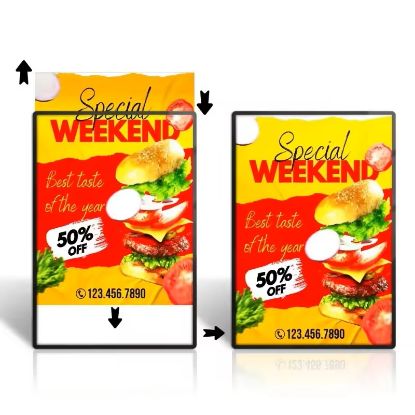 Picture of A4 A3 LED Advertising Light Box Super Bright Slim Clip Movie Poster Frame For Shops Restaurant Bar Menus Wall Mounted Billboard