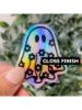 Picture of 100PCS laser vinyl printed QR code stickers, personalized IG stickers, social media stickers, metallic texture QR code stickers